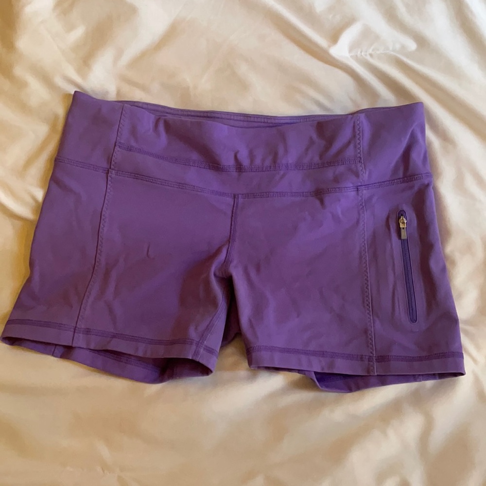 Purple 2.5 inch biker shorts